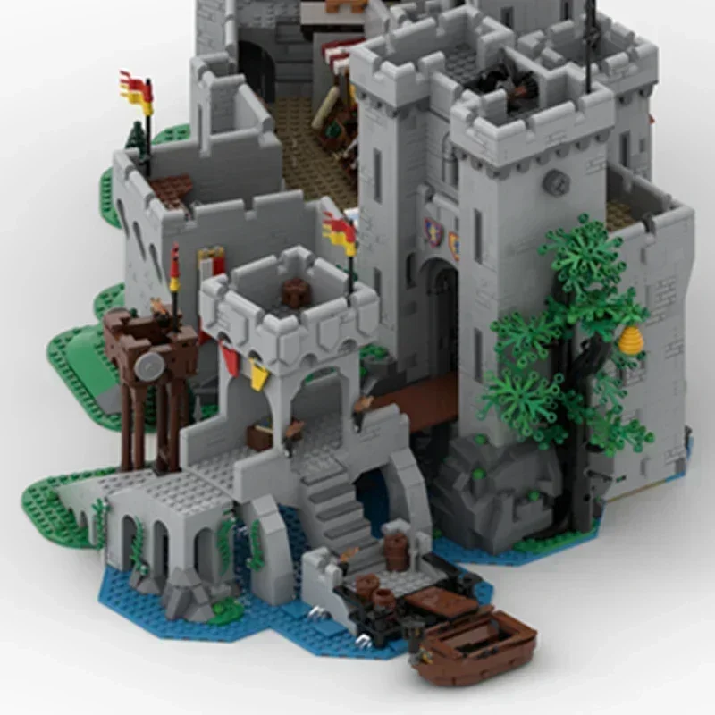 MOC-Blocos de Construção De Modelo Militar, Tijolos Modulares, Leão, Castelo Dos Reis, Ponte Tecnologia, Brinquedos De Natal, Conjuntos De DIY, Montagem, Presentes