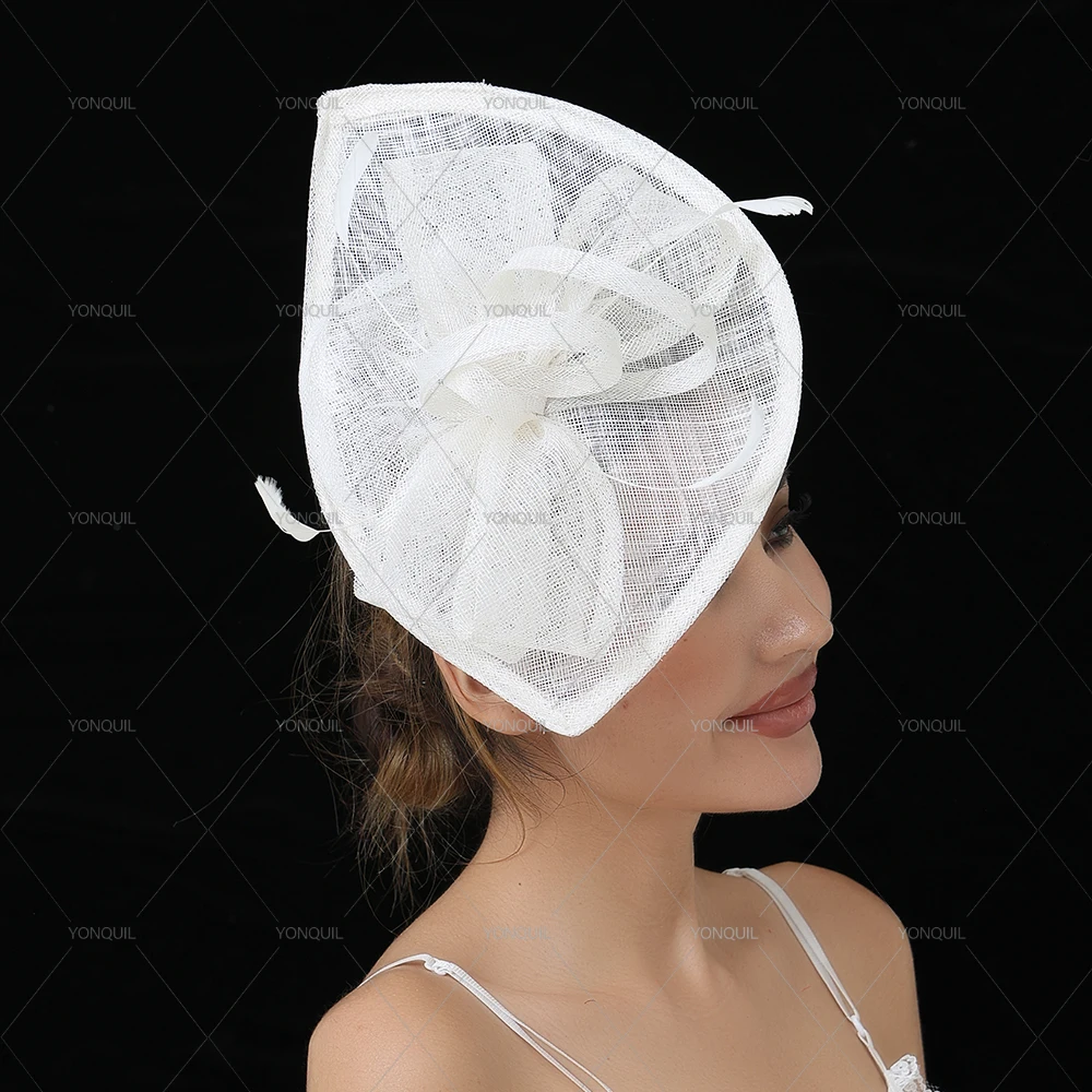 32*21cm 高品質シナメイ製 レディース ビッグダービーファシネーター ヘアアクセサリー ウェディングパーティー スタイリッシュ ヘッドバンド ヘッドウェア ヘッドピース