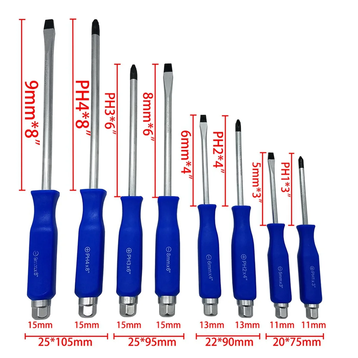 

8-Piece Dual-Purpose Hammer Screwdriver Combination Set Chrome Vanadium Steel Screwdriver Set jasmine