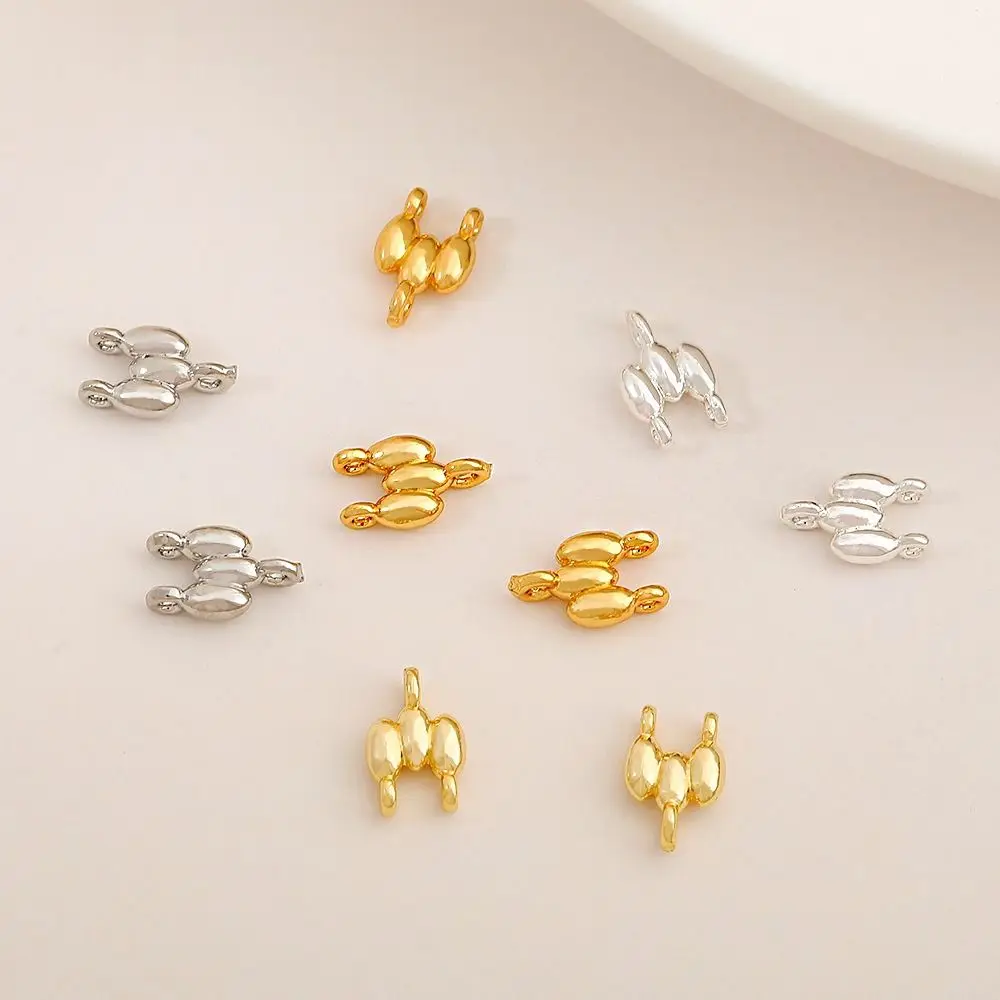 50Pcs 18K Gold Plated Gold Plated Connectors 11mm*7mm Size Brass Material Brass Connectors Gold Plated Finish 2-Row Design