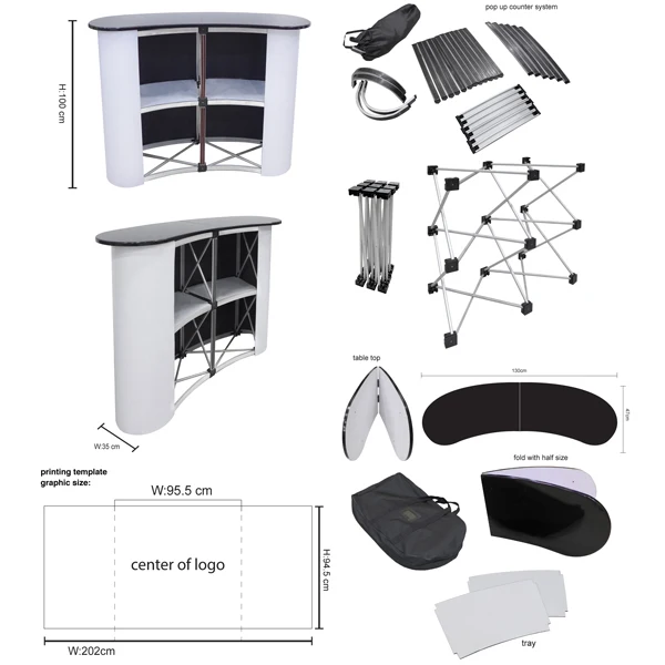 Custom Printed Portable Pop-Up Table Foldable