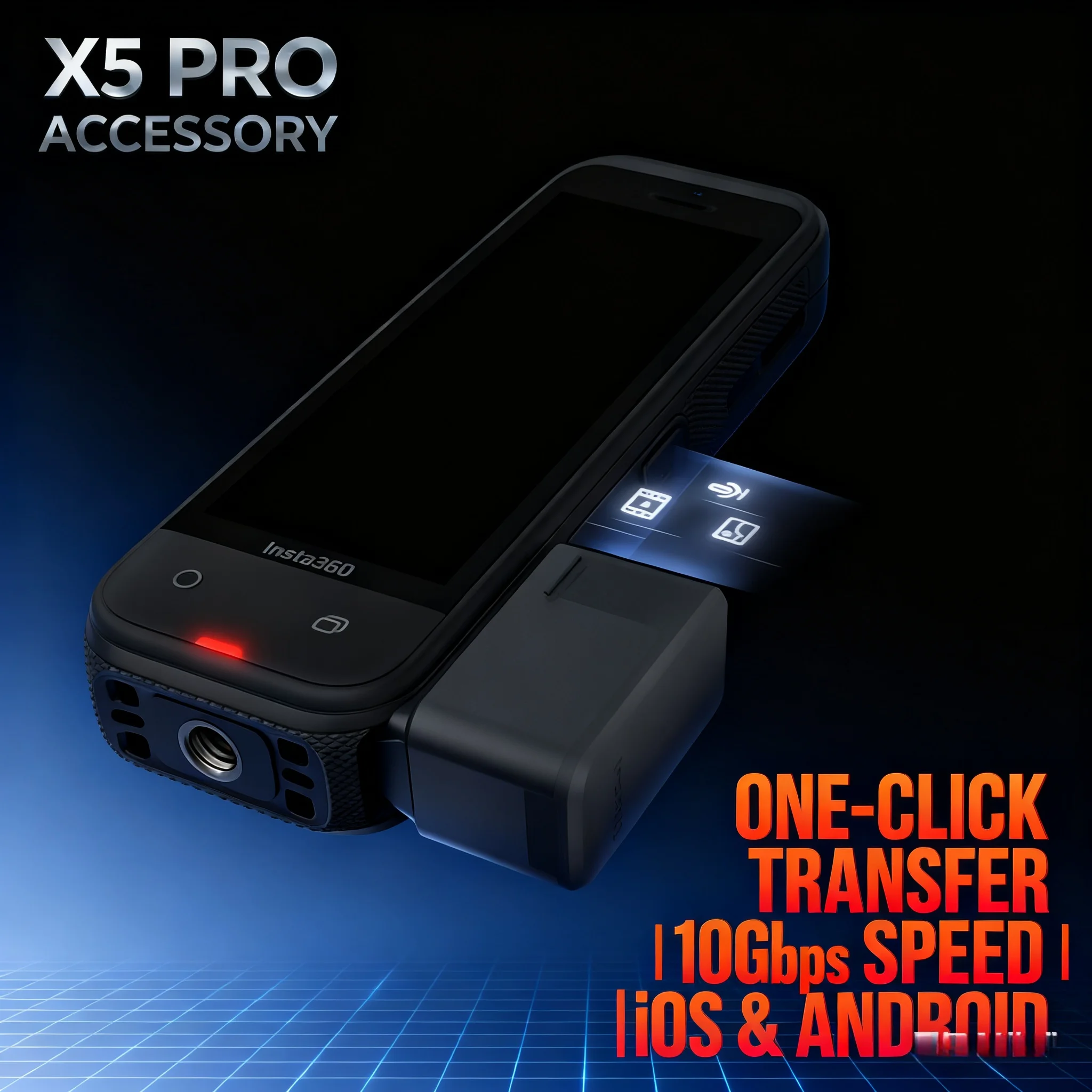 

Адаптер передачи вспышки Lightning USB-C для Insta360 X5 | Высокоскоростной резервный инструмент SD | Двойной интерфейс для iPhone Android