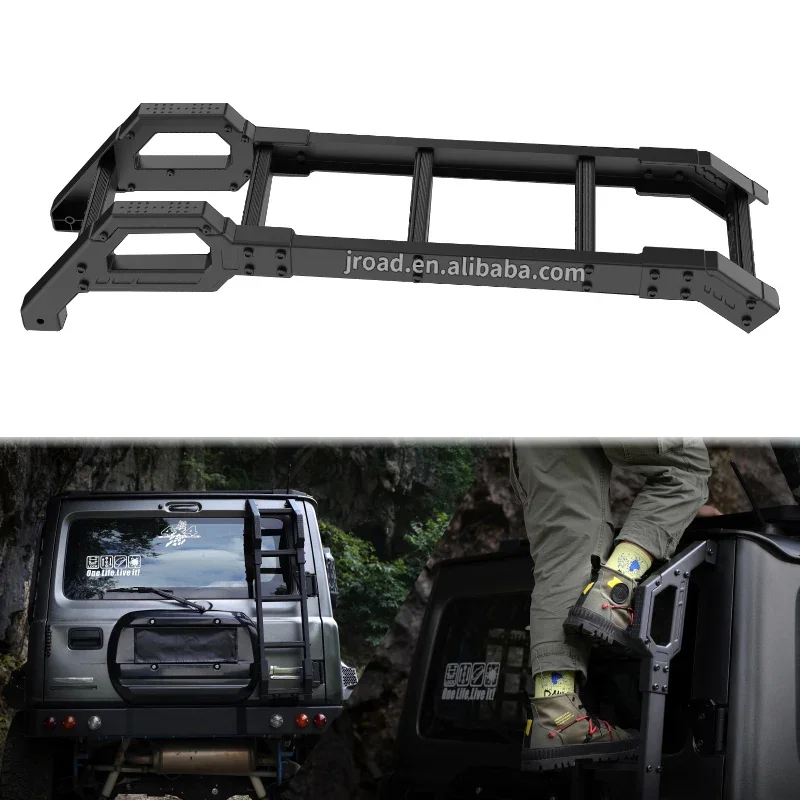 

Jimny Rear Door Ladder Black Car Accessory Aluminum Car Ladder For Suzuki Jimny Jb64 Jb74 Jb64W Jb74W