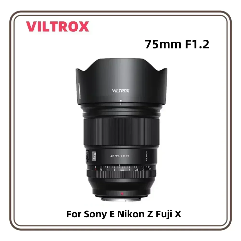 

Объектив Viltrox 75 мм F1.2 PRO APS-C с автофокусом для Sony E Nikon Z Fuji X FX Leica M Mount Camera Lens с большой диафрагмой