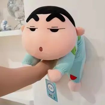 愛らしいソフトクレヨンしんちゃんぬいぐるみ、抱き心地の良いアニメしんちゃんぬいぐるみ、寝そべりしんちゃんぬいぐるみ、ソファベッド背もたれクッション、家の装飾ギフト
