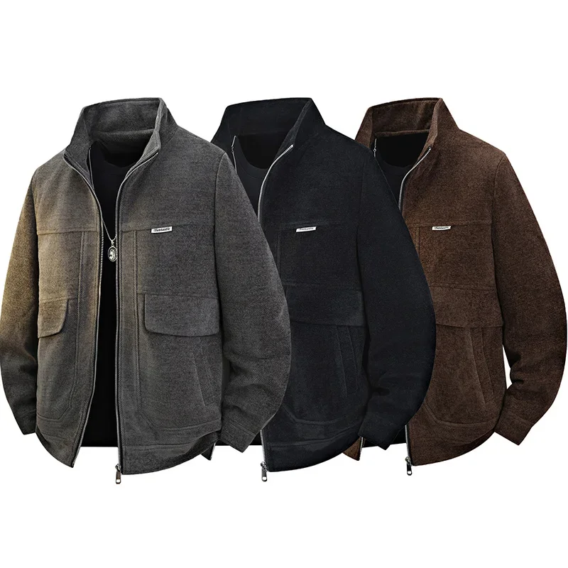 

Man New Arrival Autumn/Winter Woolen Jacket Korean-Style Slim Versatile Youth Top Thickened Fashion Coat