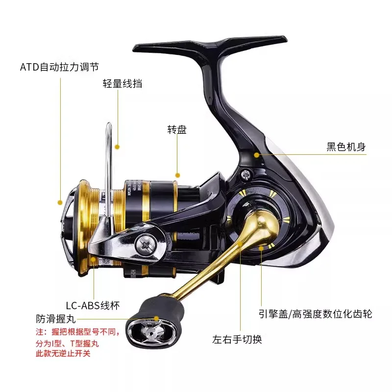 2023 nowy kołowrotek DAIWA CROSSFIRE Spinning kołowrotek wędkarski 1000-6000 ABS Metail szpula 5-12KG mocna twarda odzież