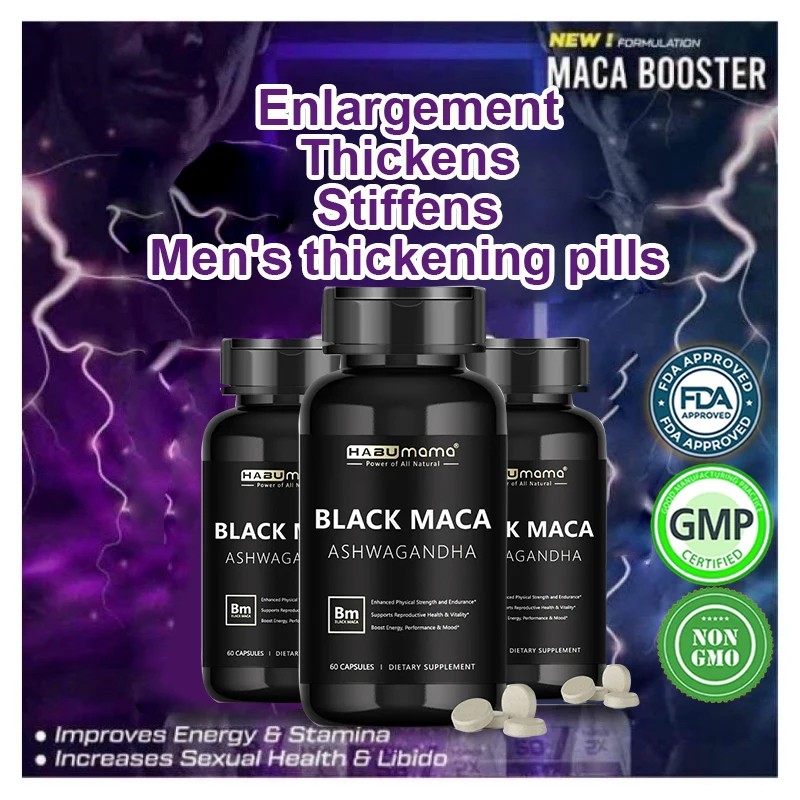 Strength Organic Black Maca Root with Ashwagandha - Highest Potency Black Maca Root Capsules for Men