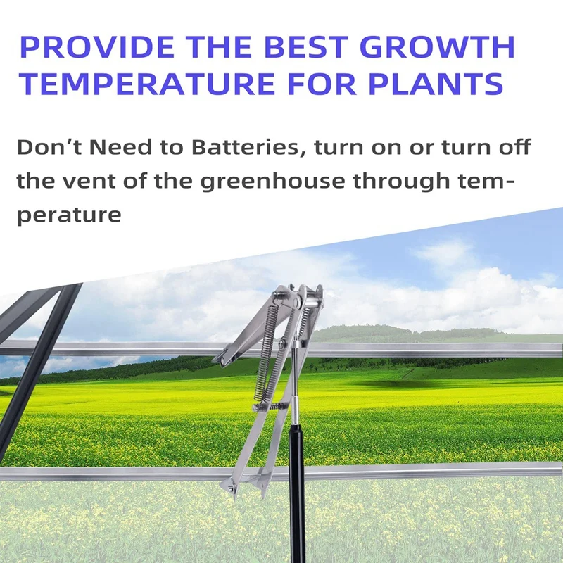 Greenhouse Double Spring Automatic Window Opener Solar Heat Sensitive Garden Vent Agricultural Tools