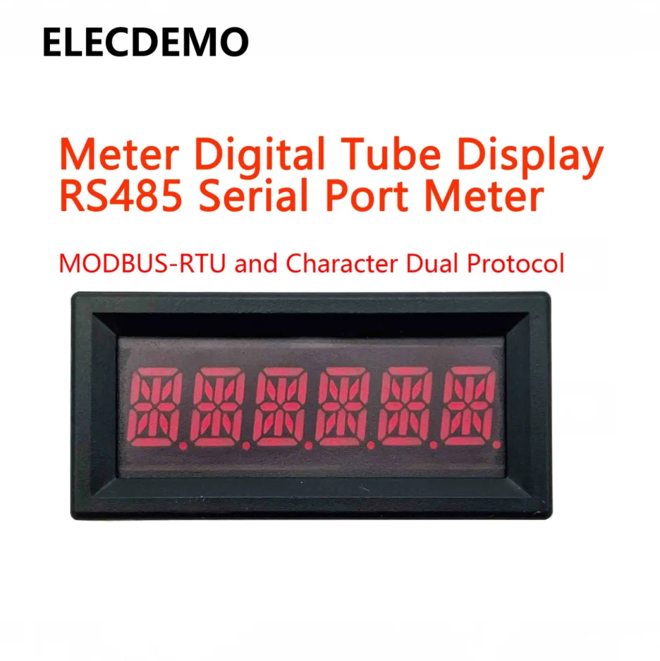 RS485 Modbus RTU LED Digital Tube Display Module, TTL UART Serial Port, High Brightness Industrial PLC Panel Meter Screen DIY