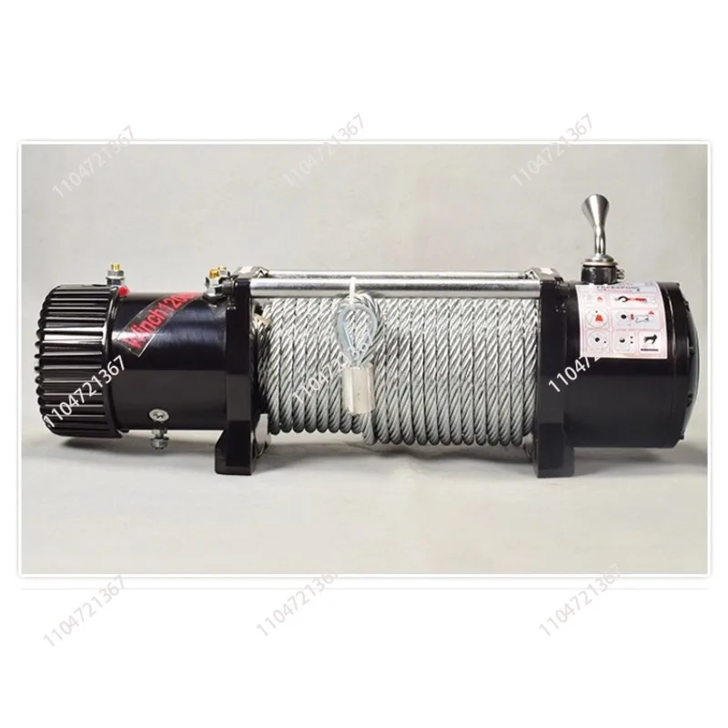 12v24v Electric Winch Truck  Trailer Traction Motor  Self-rescue Off-road Vehicle Electric