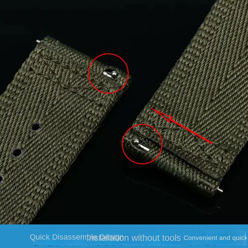 23mm quick release nylon watchband for Casio mountain watch PRW-60Y/61/50Y/70Y/30 series nylon canvas watch strap  bracelet