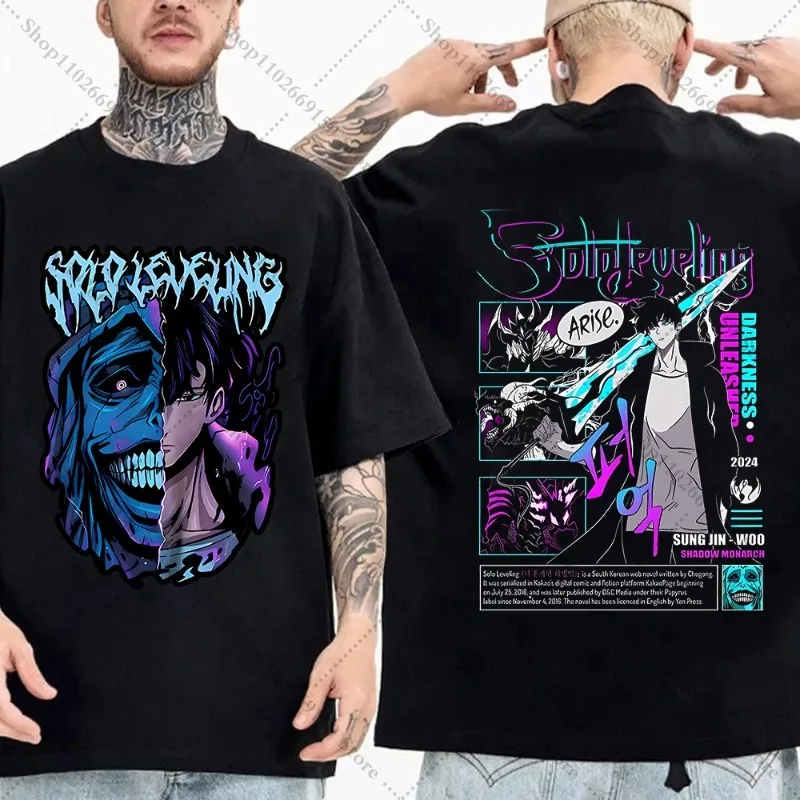 

Anime Solo Leveling Cotton T-shirt for Adult Short Sleeve Tee Summer Fashion Printed Tops Men Clothing T Shirt Unisex Gift 2025
