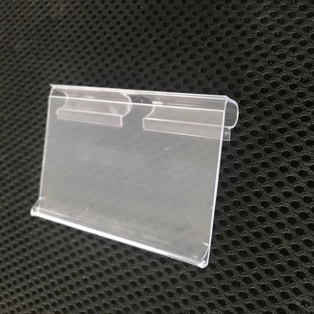 

10pcs Plastic Shelf Label Holders Clear Price Tags For Supermarket Retail Store Display Use Warm Tip Included