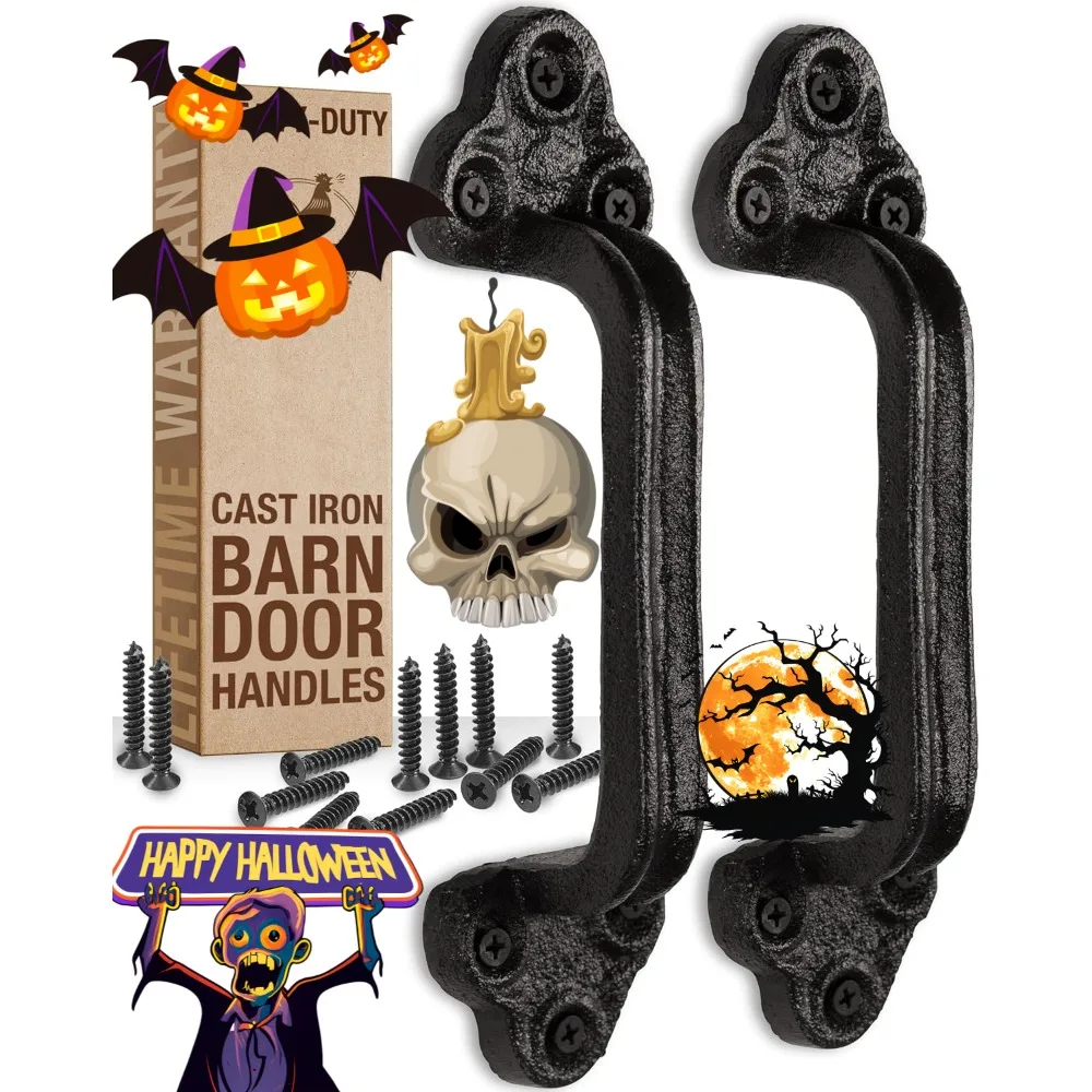 Halloween Christmas Castle European retro grand garden courtyard cast iron craft door handle home decoration wall decoration