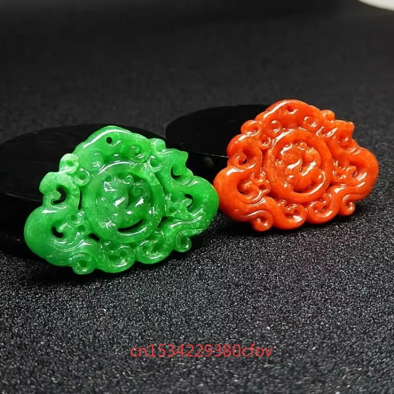 قلادة بدلاية التنين التوأم الرجعية للرجال والنساء ، اليشم الطبيعي ، الأحجار الكريمة التميمة ، المجوهرات المنحوتة ، الأزياء التعويذة ، الهدايا الفاخرة