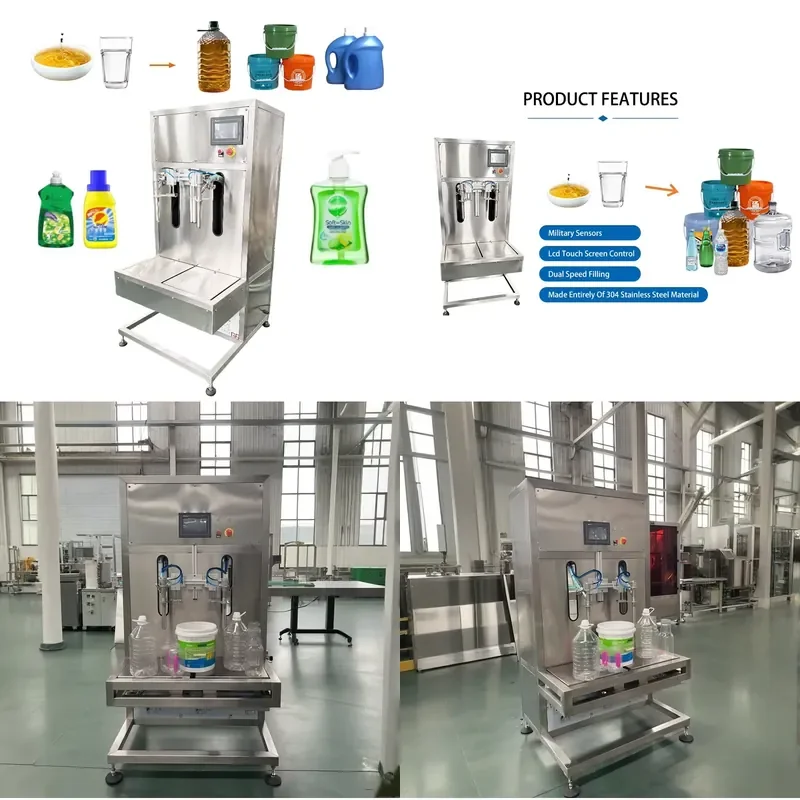 Semi Automatic High Precision 200 Bottles Hour Juice Packaging Equipment for 1 20 Liters Liquid Filling Machine Paste Oil