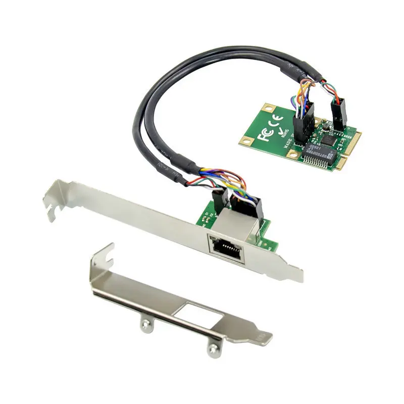 Mini tarjeta PCI-E Gigabit Ethernet Mini PCIe 1000M RJ45 LAN RTL8111F compatible con AiKuai
