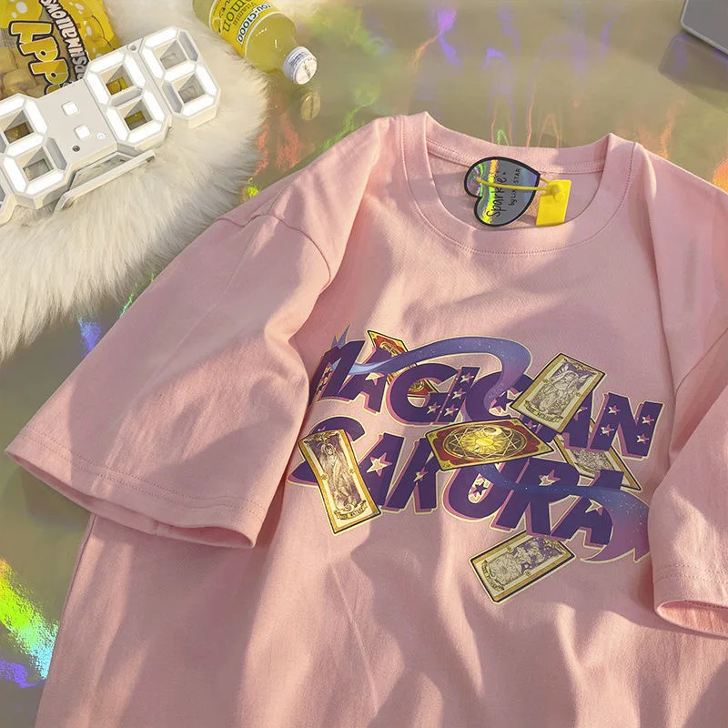 تي شيرت نسائي كلاسيكي مطبوع عليه حروف مطبوع عليه رسوم كرتونية تي شيرت صيفي غير رسمي فضفاض بأكمام قصيرة تي شيرت علوي ضخم