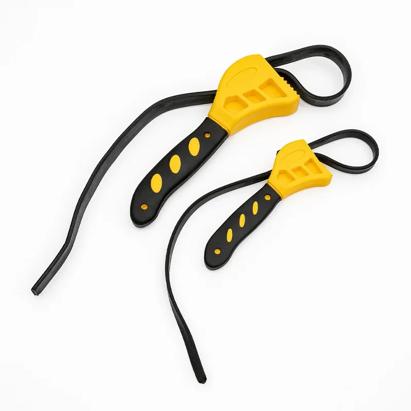 Multifunction Adjustable Belt Wrench Tool Heavy Duty Universal Rubber Strap Spanner for Oil Filter Removal Car Repair Bottle