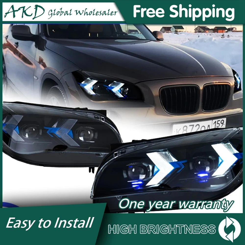 Headlights For BMW X1 2011-2015 DRL 12V H7 LED Bi Xenon D2H  Bulbs Fog Lights Tuning E84 Head Lamp Tools Novelty Car Accessories