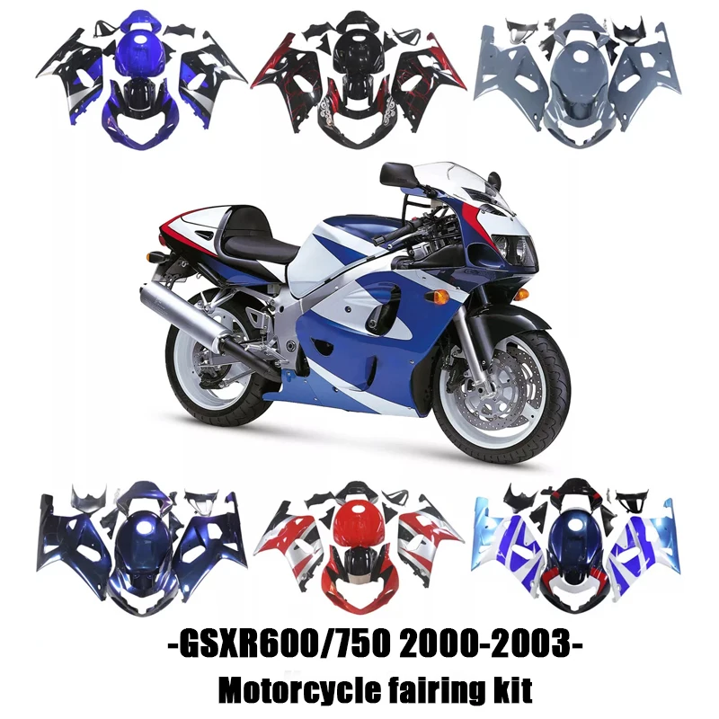 

New Abs Motorcycle Plastics Fairing Kit Injection Mold Bodywork Panel Kit Fit for Suzuki Gsxr600 Gsxr750 2000-2003 K1 2001-2002