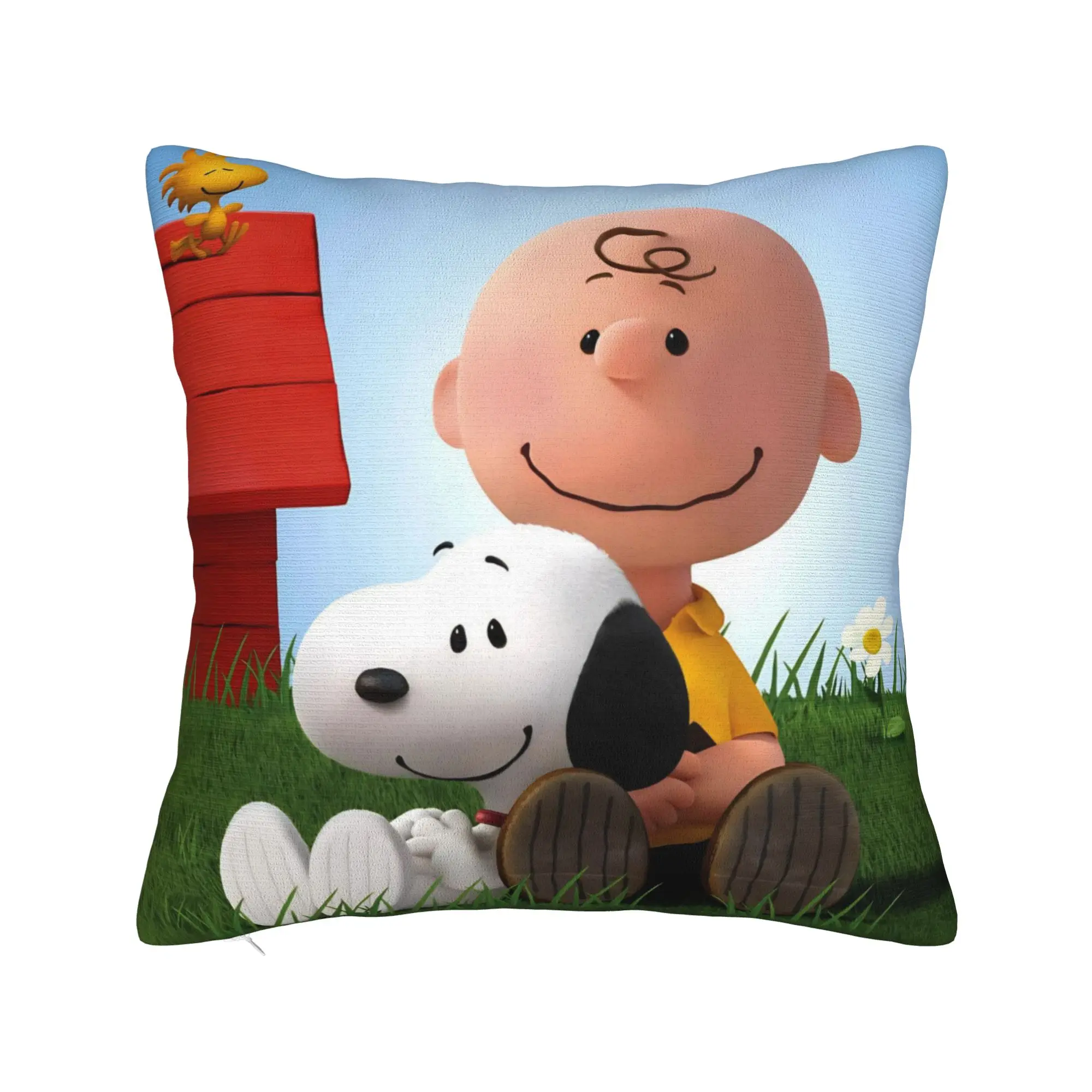 S-Snoopys Movie Square Pillow Cases Kawaii Manga Dogs Cushion Cover Awesome Decor Throw Pillow Case Cover for Home 18