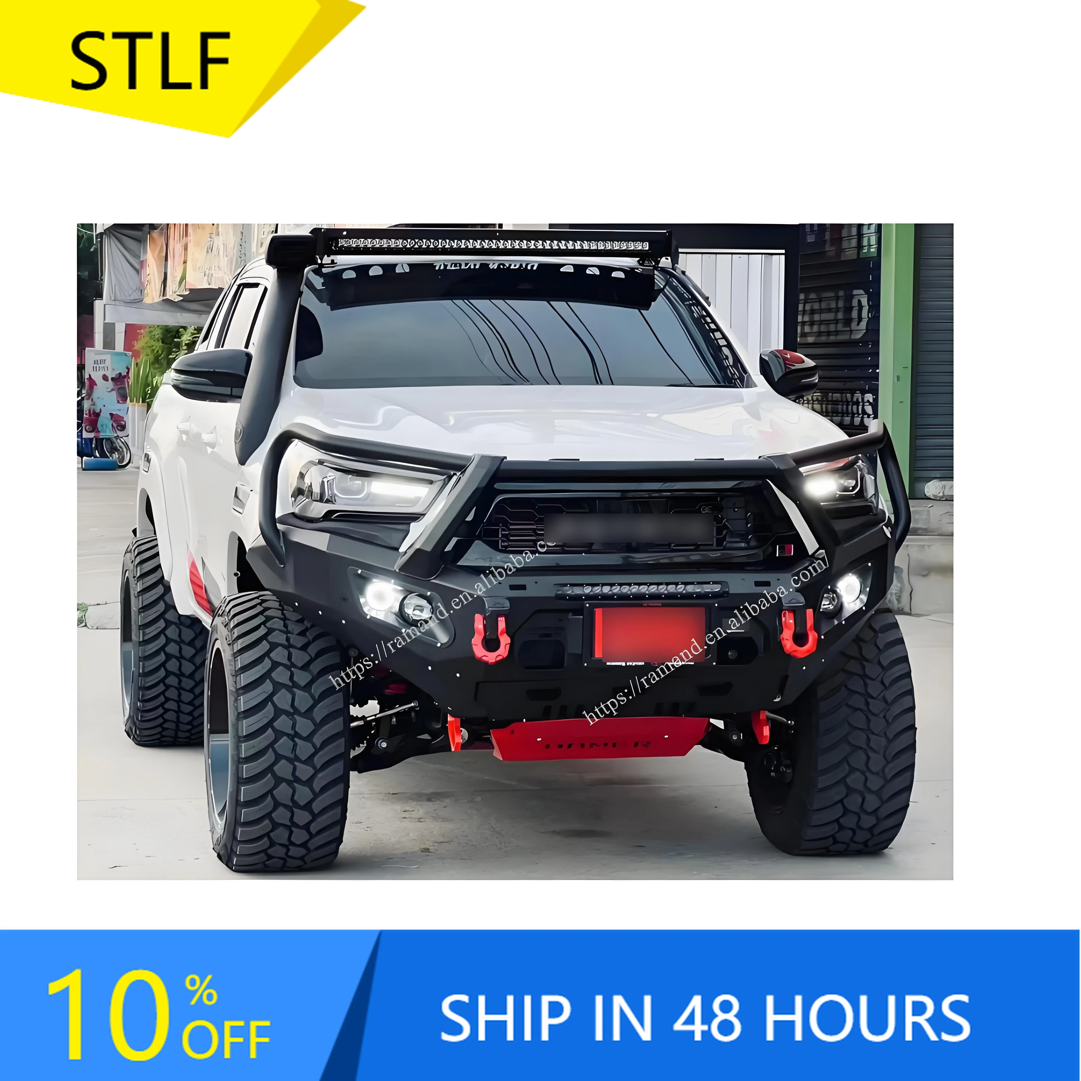 

STLFHM Hilux Revo Rocco Bull bar with Protector Hamer Steel Front Bumper for Hilux Revo Rocco 2015-2022 Car Bumpers