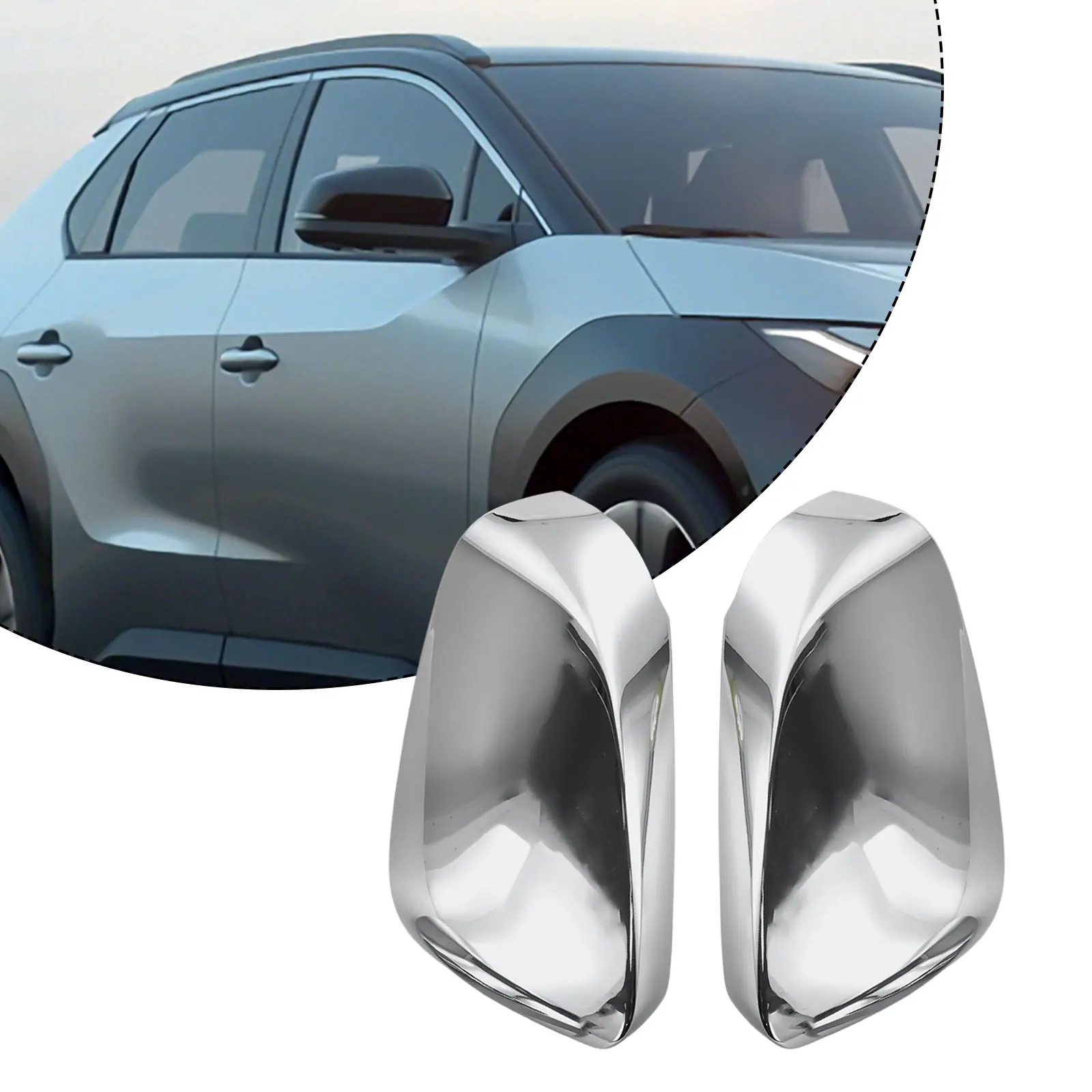 

Car Mirror Protection Rear View Mirror Covers Chrome Finish Covers Carbon Fiber Pattern Heat Resistant Performance
