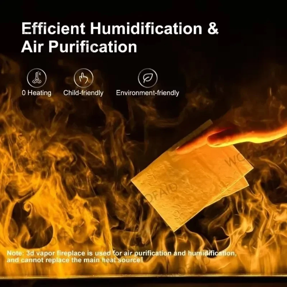 مدفأة إلكترونية مصدر ضوء LED لوحة رفيعة للغاية مدفأة الانحلال ثلاثية الأبعاد مدفأة بخارية قائمة على الأرض-متنقلة وأنيقة #6