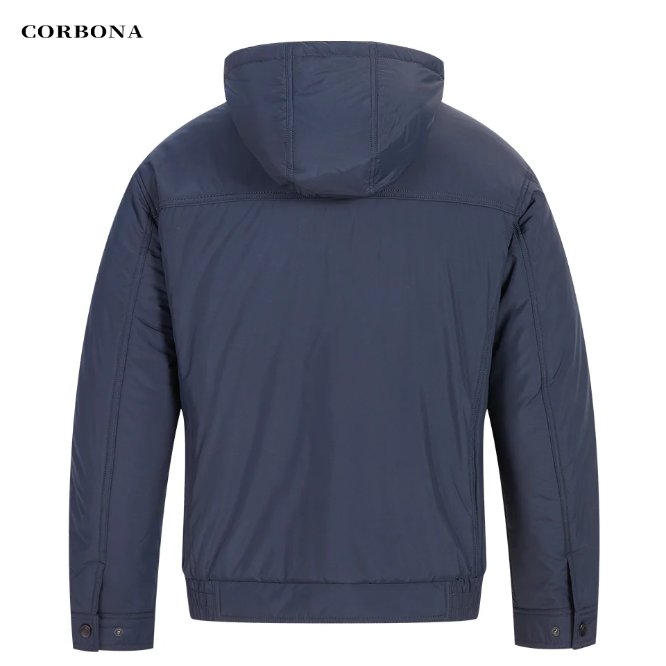 CORBONA Autumn Men Jacket Cool Winter Outdoor Fashion Light Coat Blue Daily Work Clothes Mountain Fishing Camping Upscale Gift