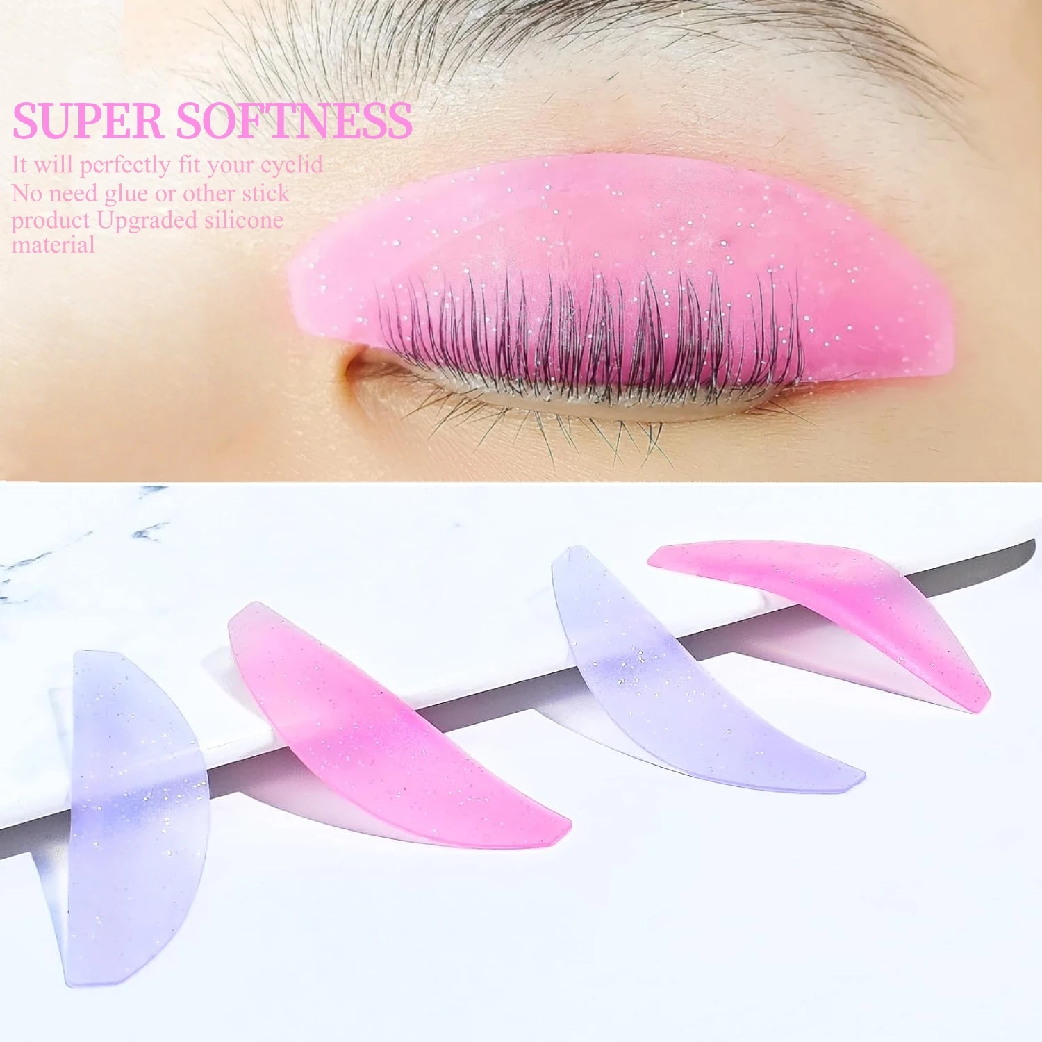 PERMANIA 1 Pair Lash Softening Pads Silicone Lash Lift Shields Flat Korean Lash Lift Pads For NO.1 Perm Lash Lifting Makeup Tool