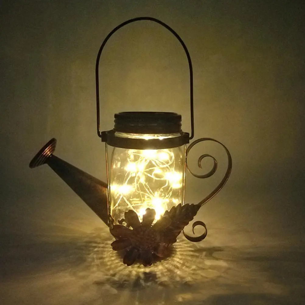 

1Pcs Solar Lawn Light Outdoor Watering Can Shape Garden Decorative Lamp Solar Powered Waterproof Yard Pathway Night Lamp