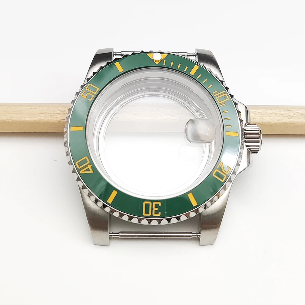 メンズステンレススチール腕時計ケース,40mm,nh35/nh36ムーブメント用,透明ケース,修理部品