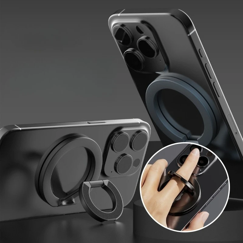 

Двойные магнитные кольцевые держатели для сотовых телефонов, совместимые с IPhone 16, 12, 13, 14, 15, серии MagSafe, съемная ручка для сотового телефона, подставка