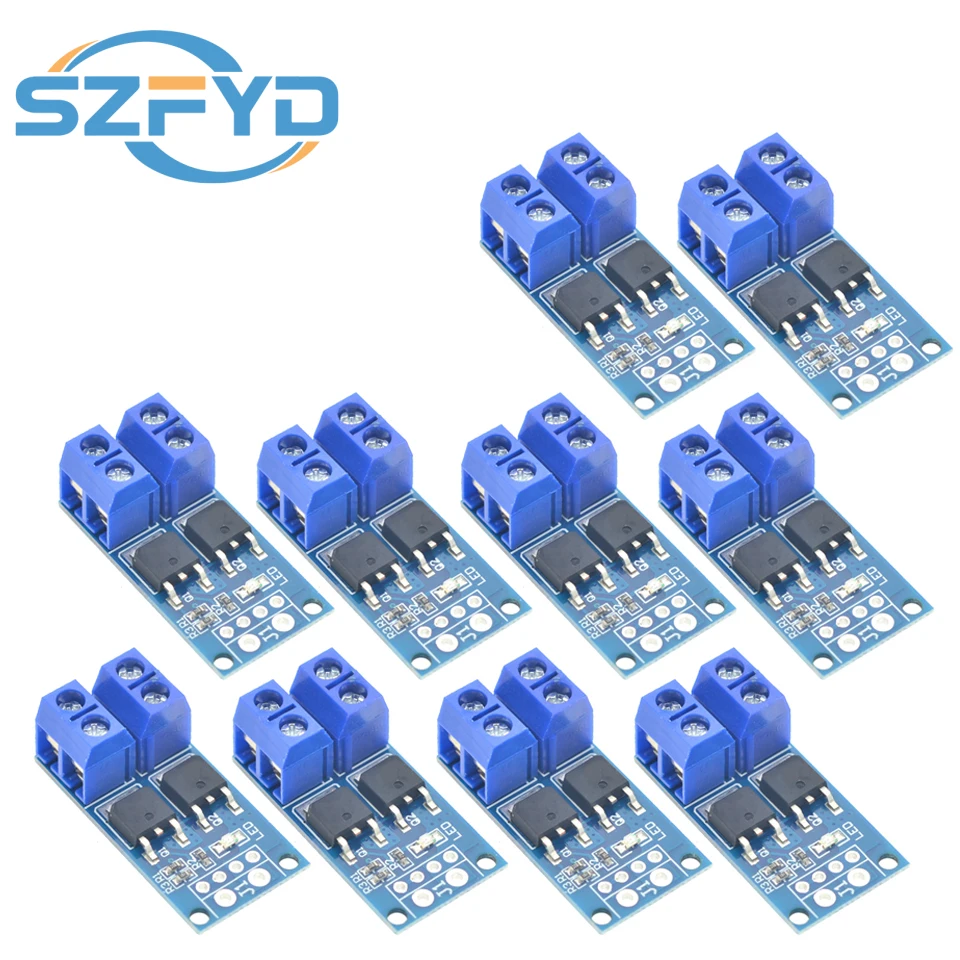 10pcs 15A 400W MOSFET Trigger Switch Drive Module PWM Regulator Control Panel DC 5V-36V Electronic Switch Control Board