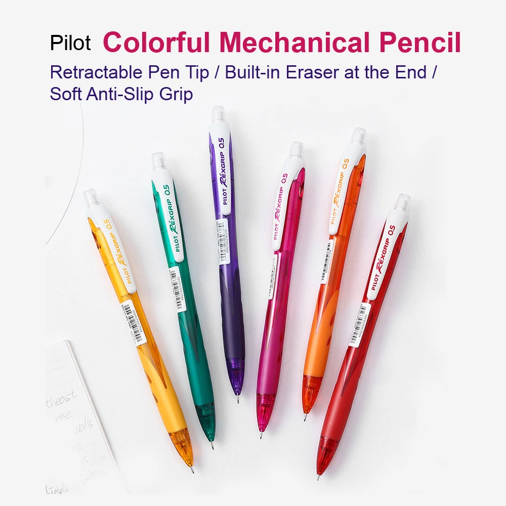 

Pilot Rexgrip 0.5mm Mechanical Pencil Student Auto Drafting Pen Smooth Writing School Office Supplies