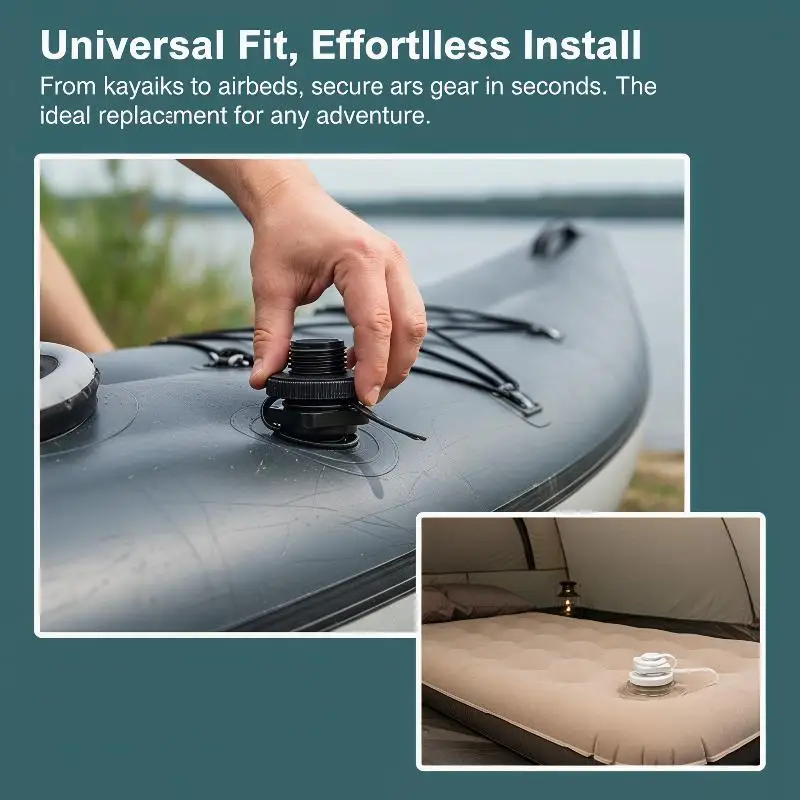 22mm Replacement Air Valve With Base PVC Material For Inflatable Pool Boats Kayaks Quick Install Accessory