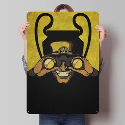 Heja BVB Metal Sign Sports Poster Art Mural Retro Tinplate Sign Plaque for Wall Art Decoration Home Decorations Vintage Decor