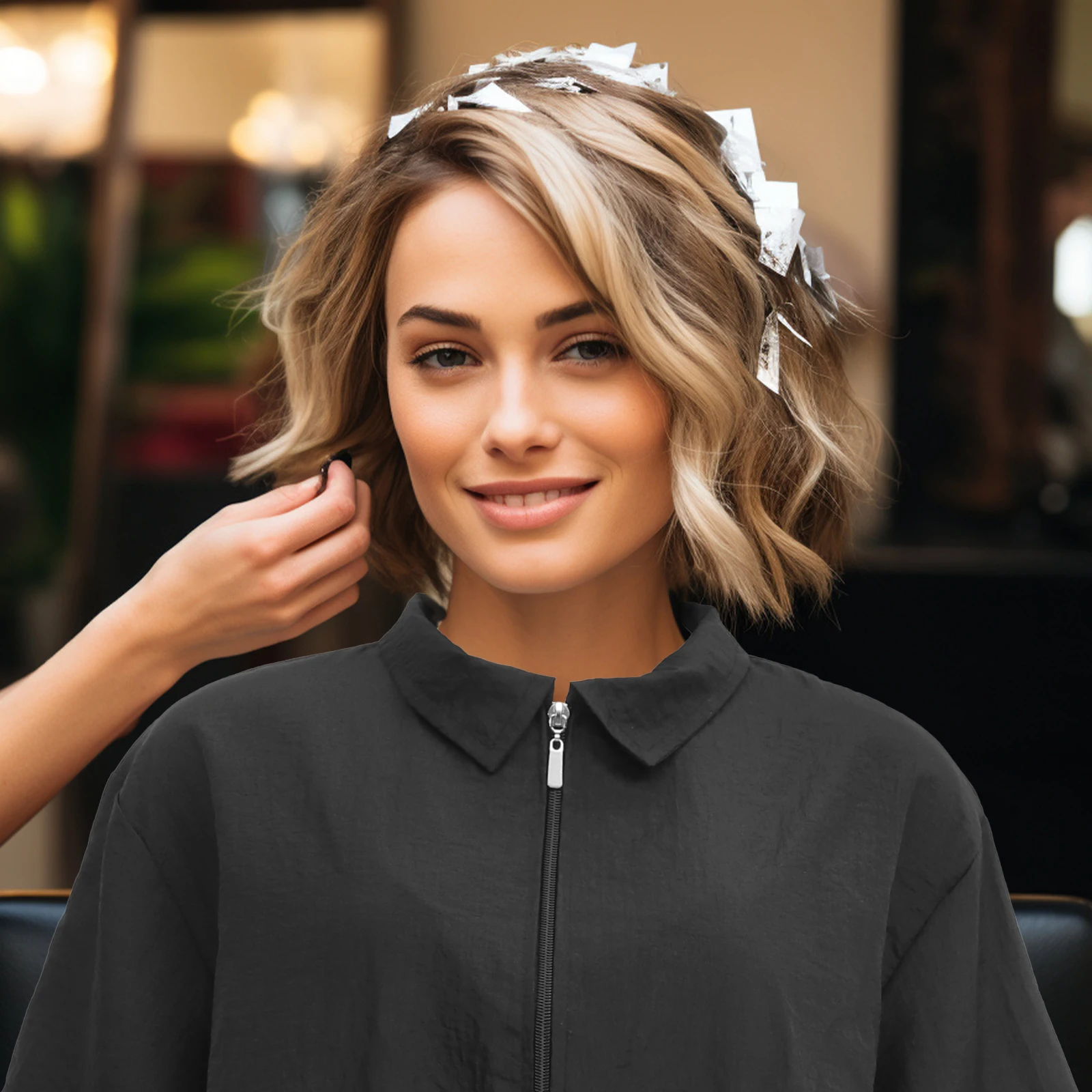 

Hair Cut Clothes Short Sleeve Smock Durable Lightweight Stylist Salon Shirts Men Women Hair Dye Clothing Treatment