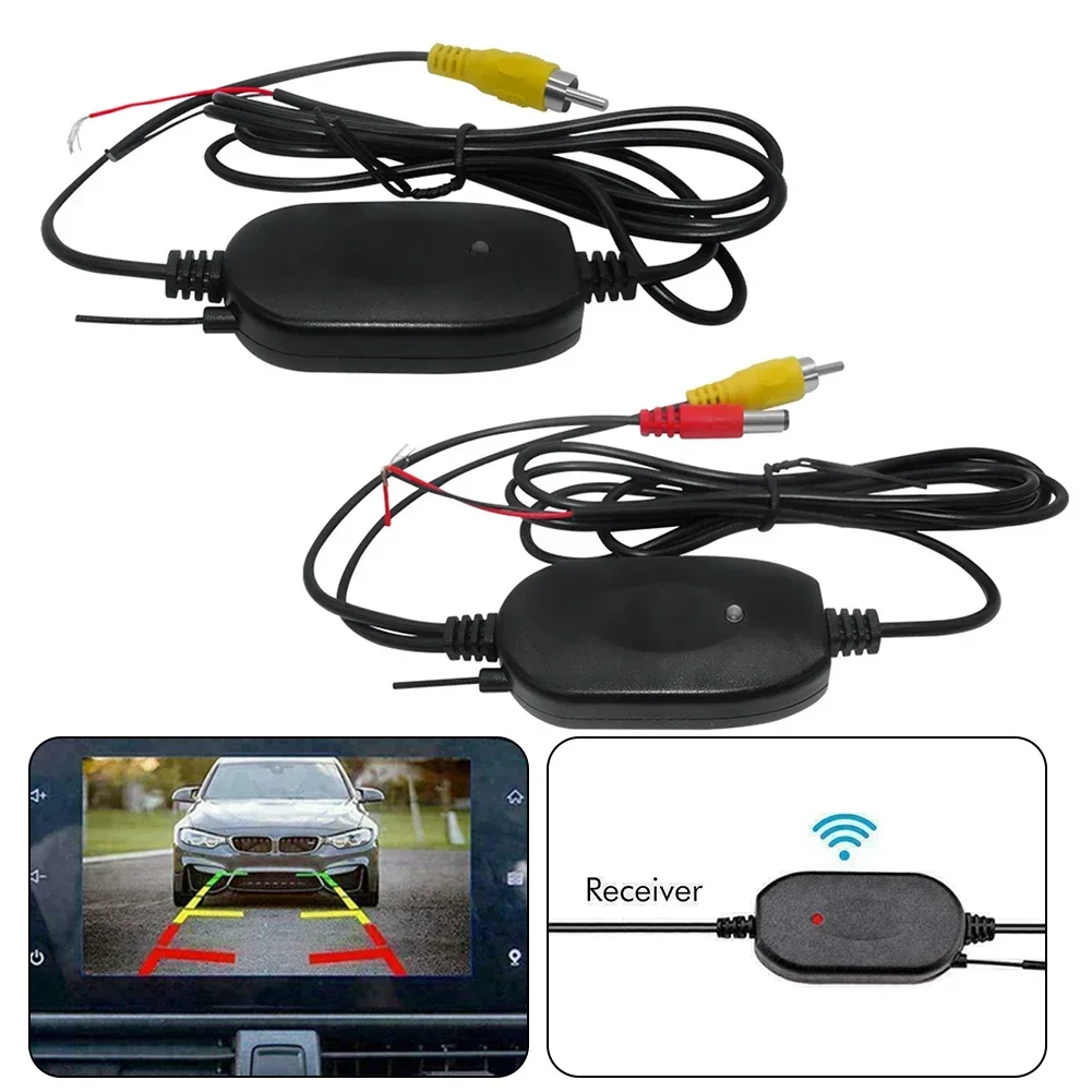 12V 1x Wireless Receiver For Head Unit For Small Trucks For Vans PAL/NTSC 2450MHz/2468MHz For Camera For Car Monitor