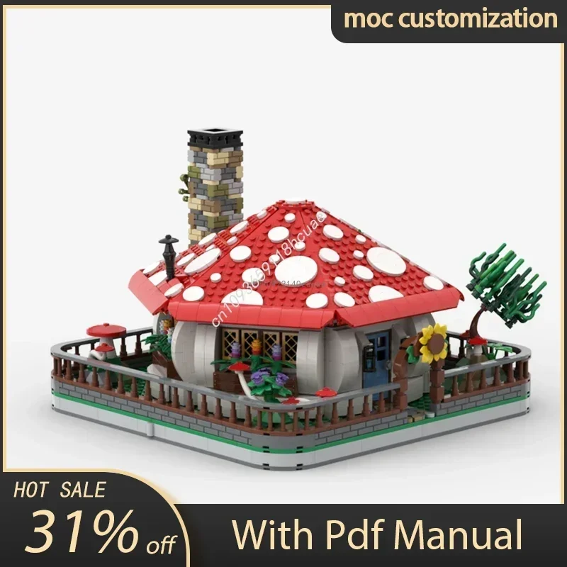 

2106PCS Fairy Tale Mushroom House Building Blocks MOC Village Architecture Assemble Bricks Girl Kids Birthday Education Gifts