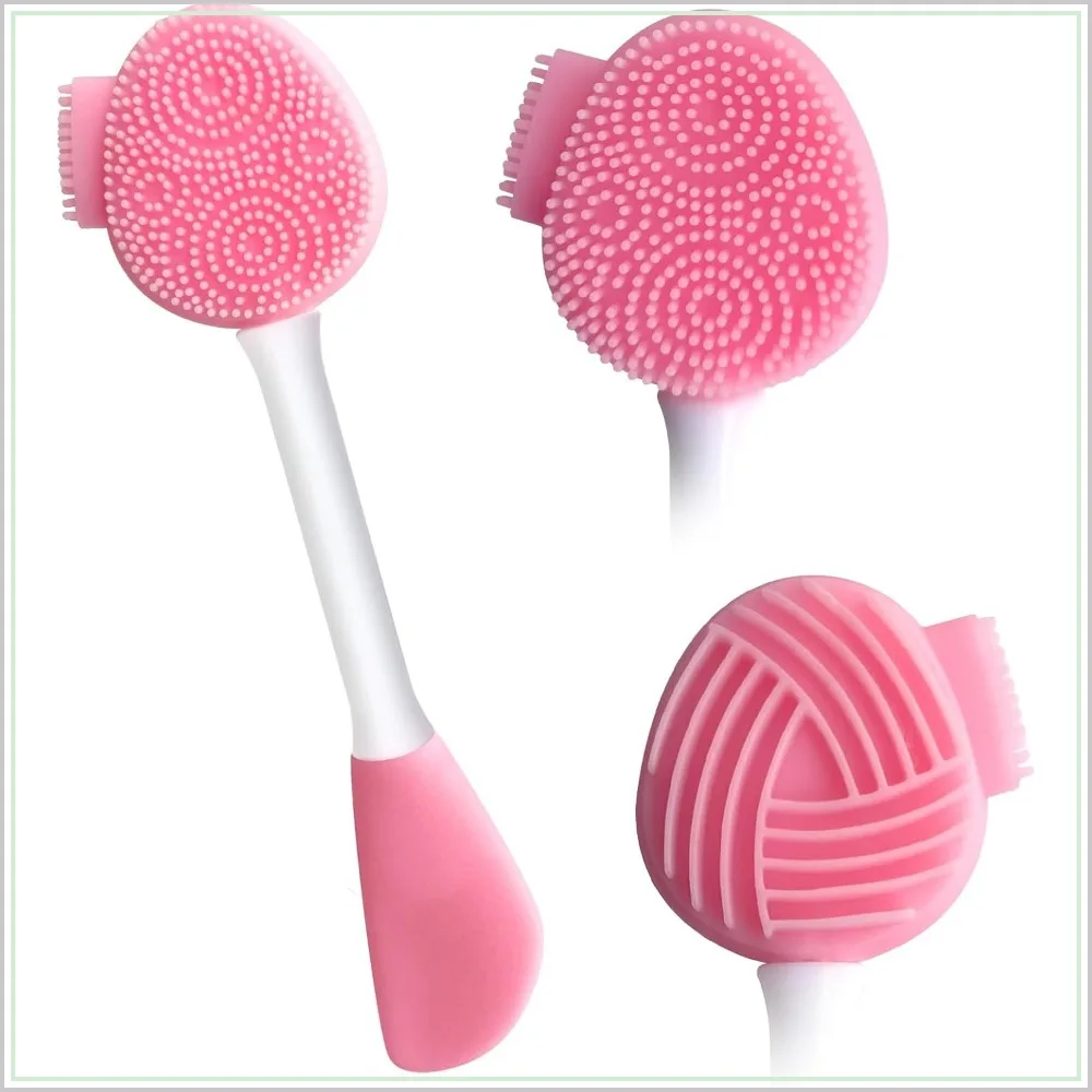 Cepillo de Silicona para Exfoliar el Rostro, Cepillo para Mascarillas Faciales, Exfoliante Labial, Cepillo de Limpieza Facial, Herramienta para el Cuidado de la Piel, Removedor de Maquillaje, Elimina la Piel Seca y Muerta