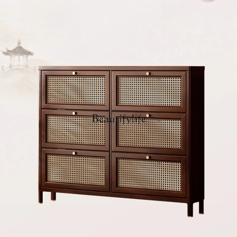 

Ultra-thin shoe cabinet Small narrow entry Tipping bucket shoe cabinet Household entrance