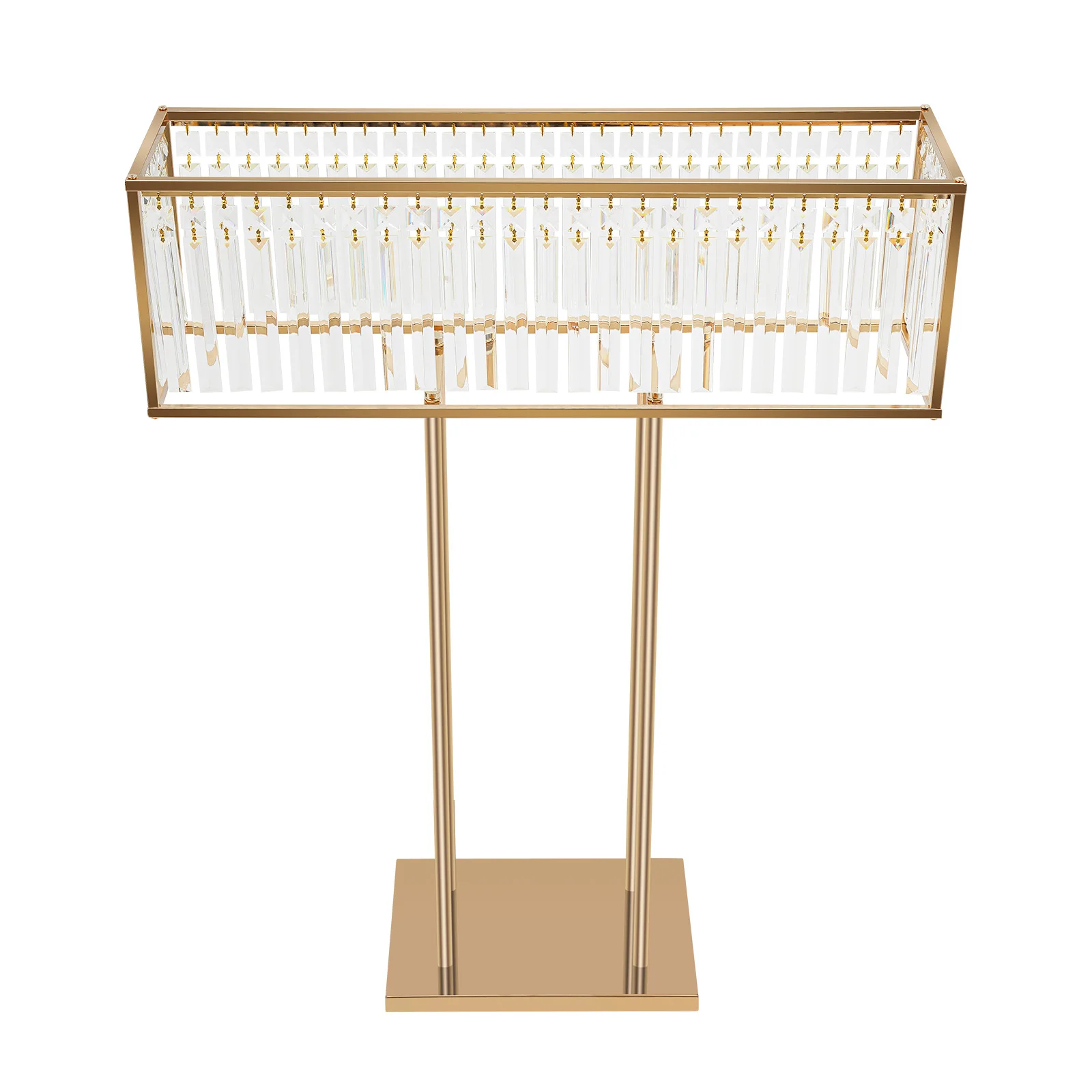 

70*90 см красивая хрустальная свадебная подставка для цветов хрустальный держатель для цветов железный и хрустальный устойчивый свадебный цветок рамка 8-10 кг прозрачный, золотой