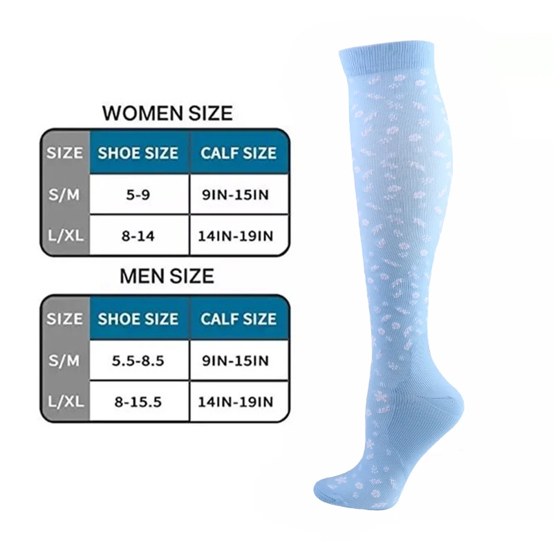 Compression Socks Women Men Medical Nursing Stockings 20-30 mmHg Sports Socks for Marathon Cycling Varicose Veins