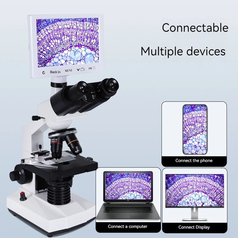 Binocular Electron Microscope Laboratory Research Microscope Maintenance Beauty Electronic Magnifying Glass