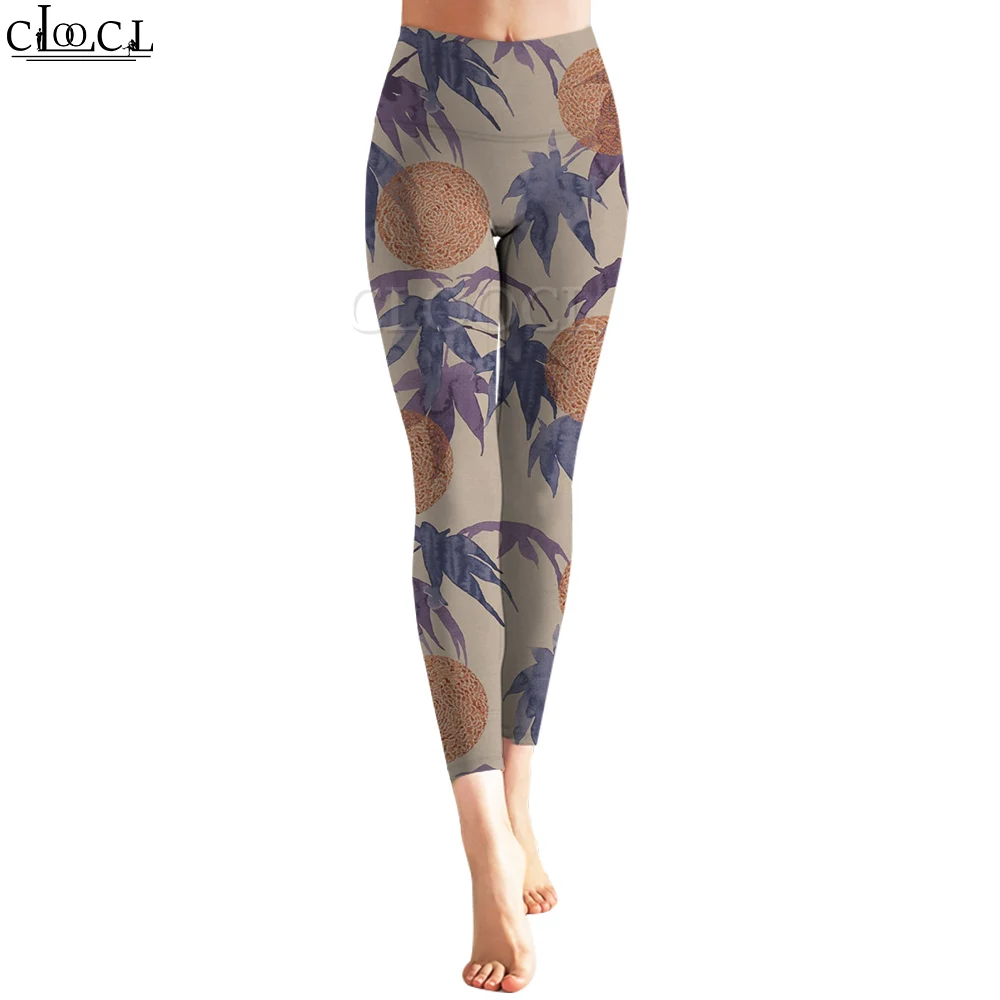 CLOOCL Retro Nữ Legging Màu Nước Vật Có Đồ Họa 3D Quần Dài In Hình Tập Gym Mềm Mỏng Co Giãn Quần Legging Tập Yoga