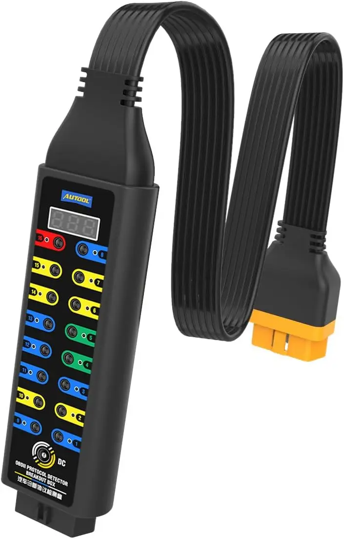 Strumento diagnostico automobilistico DC8V-30V a 16 pin con scatola di sblocco del rilevatore di protocollo OBDII