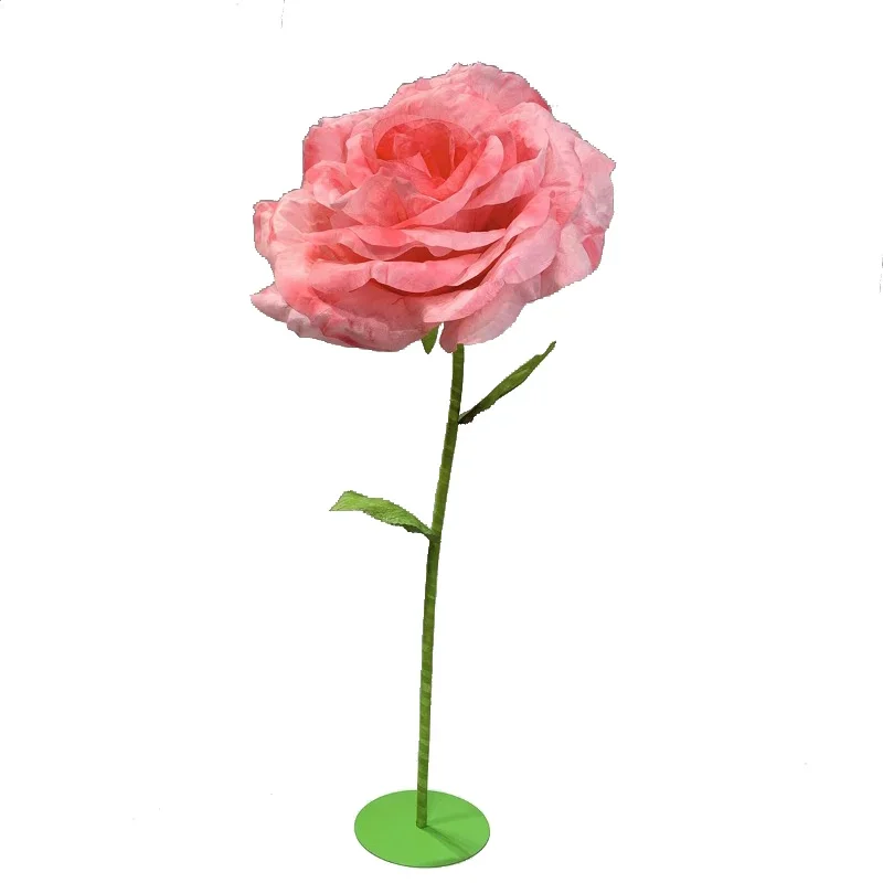 

Giant rose paper flower wedding Internet celebrity props Outdoor decoration Internet celebrity clock in three-dimensional